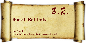 Bunzl Relinda névjegykártya